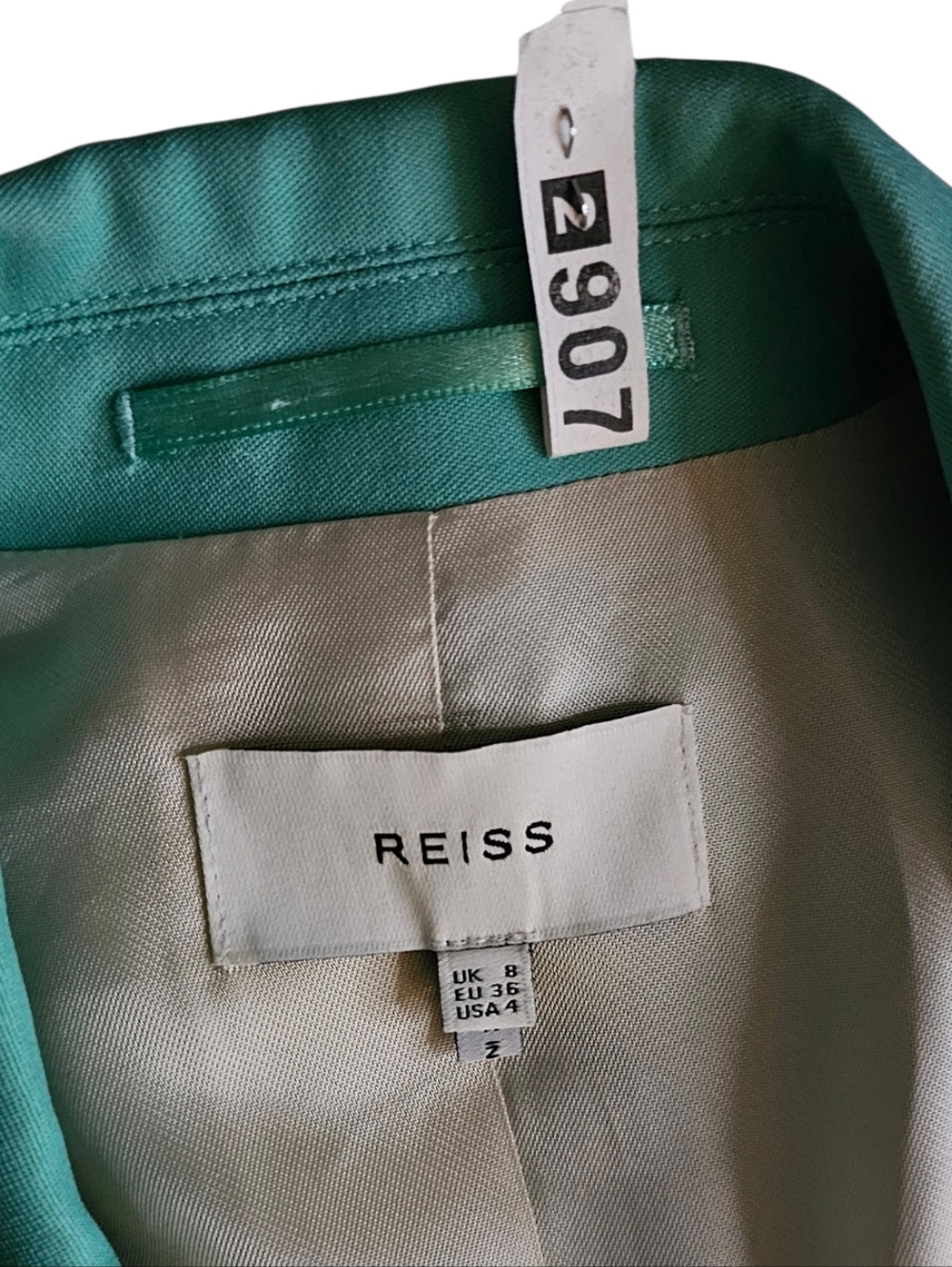 Reiss Ember Single Breasted Blazer in Spearmint Green size 4 - Picture 6 of 14